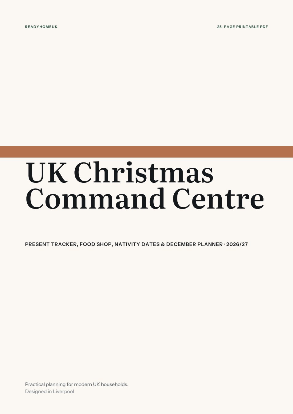 Christmas Command Centre, cover