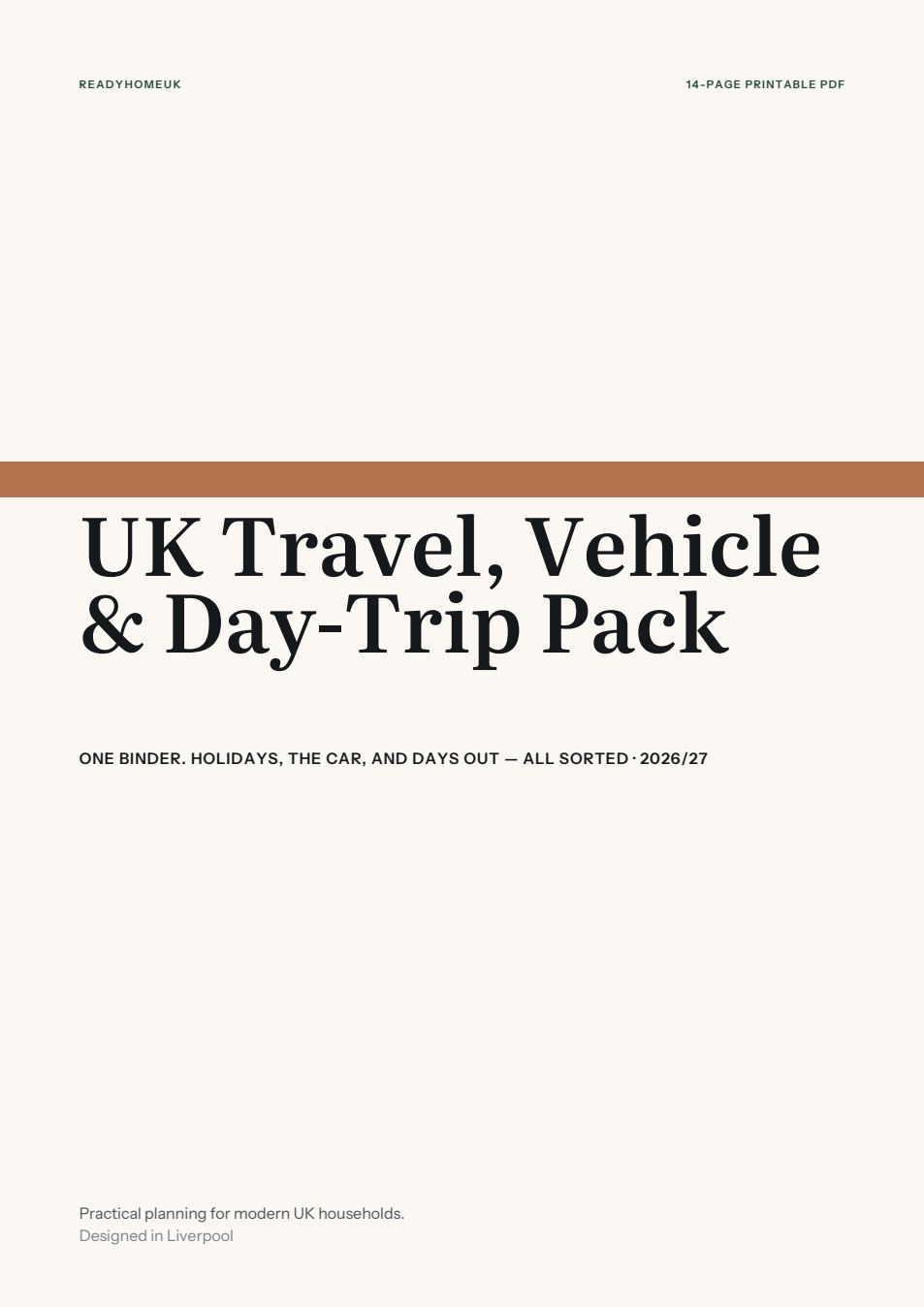 Travel & Vehicle Pack, cover